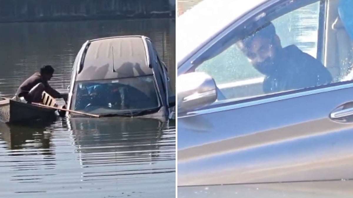 Pilibhit: 2 Local Heroes Dive In To Save Driver After Car Plunges Into Lake; Residents Blame Lack Of...