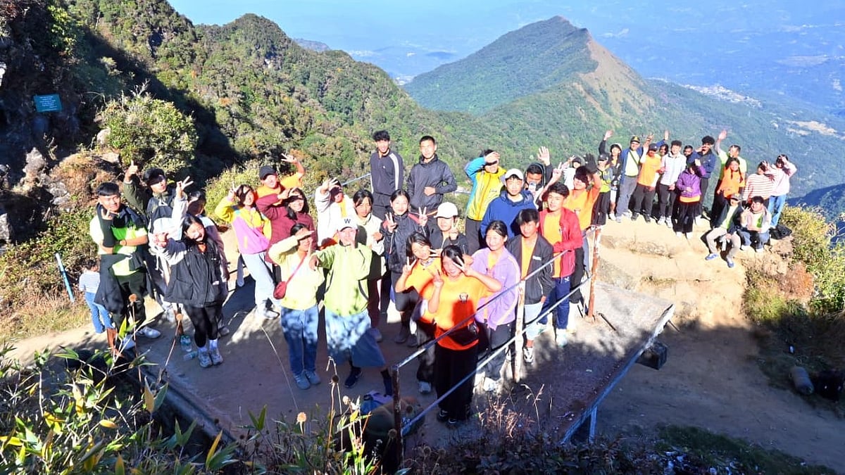 Students during the Dzukou Valley trek