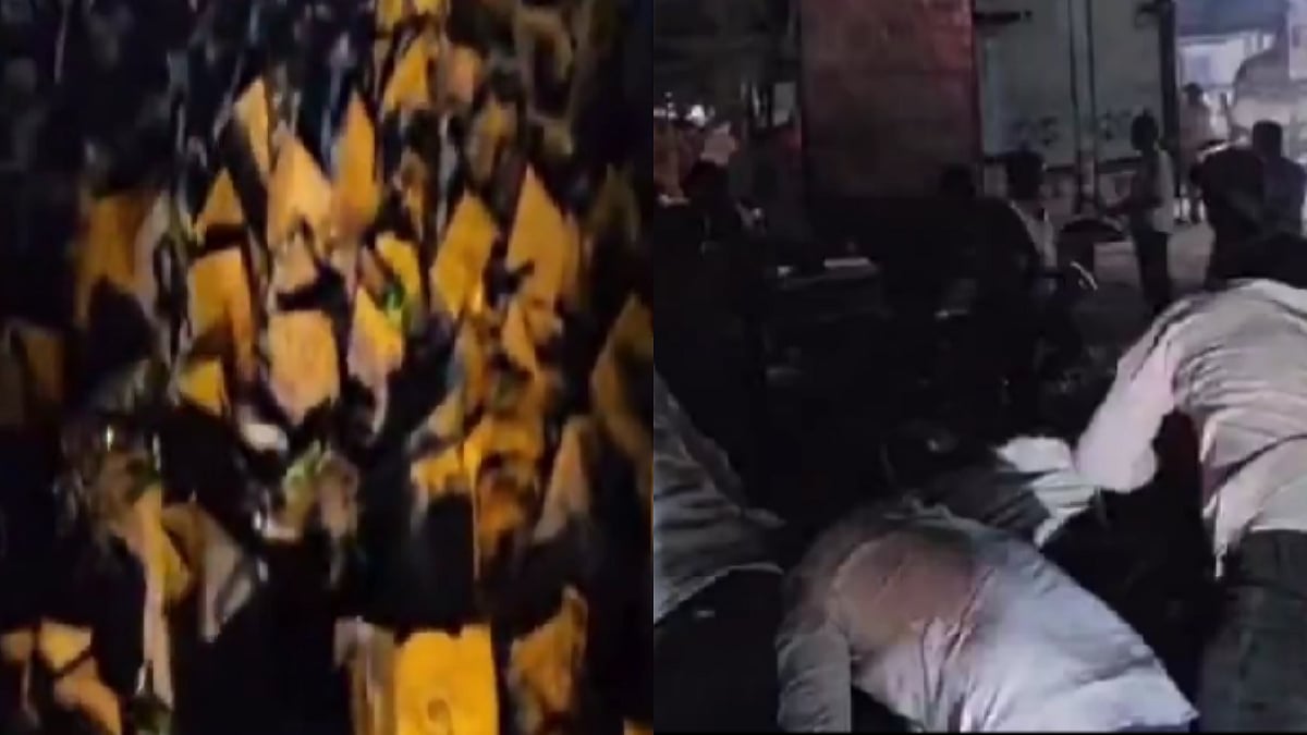 Beer Truck Overturns in Chhatrapati Sambhajinagar, Crowd Rushes to Pick Up Bottles Instead of...