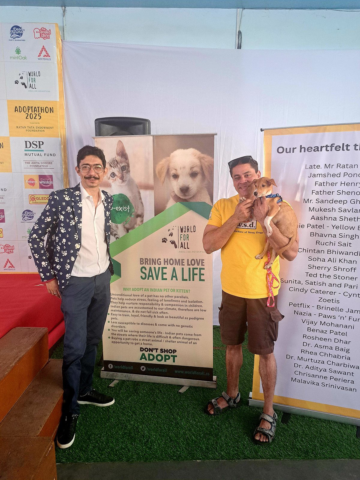 World for All founder Mr. Taronish Bulsara with Cyrus Broacha 