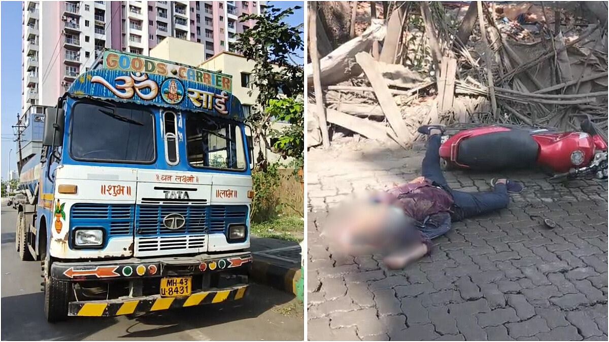 Palghar Tragedy: 17-Year-Old College Student Dies After Water Tanker Hits Two-Wheeler Near Naringi...