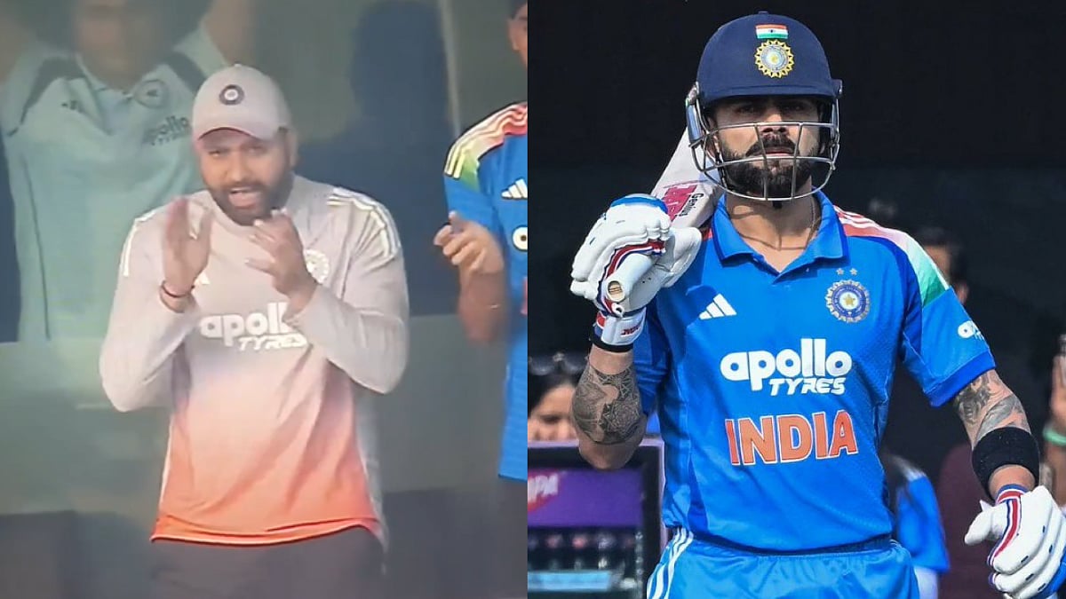 RO-KO! Rohit Sharma's Reaction Goes Viral After Virat Kohli Completes His 52nd Century During IND vs SA 1st ODI; Video 