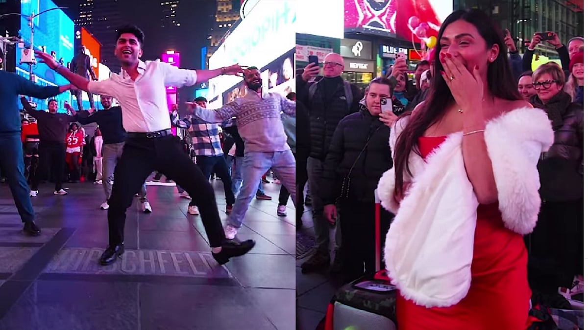 Indian Woman's Dreamy Proposal By Her Boyfriend At Times Square In New York Steals Hearts On...