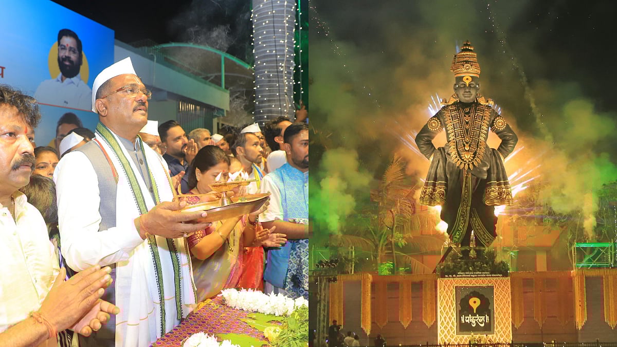 Mumbai News: 51-Foot Idol Of Shri Vitthal Maharaj Unveiled At Navghar Lake In Bhayandar East 