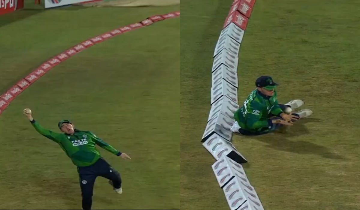 VIDEO: Robbed By A Towel! Gareth Delany's Spectacular Boundary Catch Meets Cruel End In BAN Vs IRE T20 