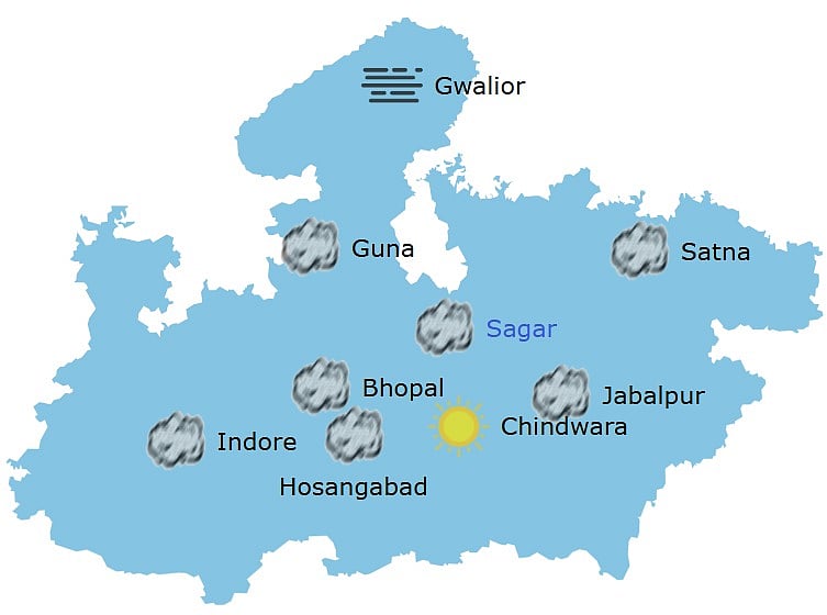 Weather in Madhya Pradesh at 11 am 