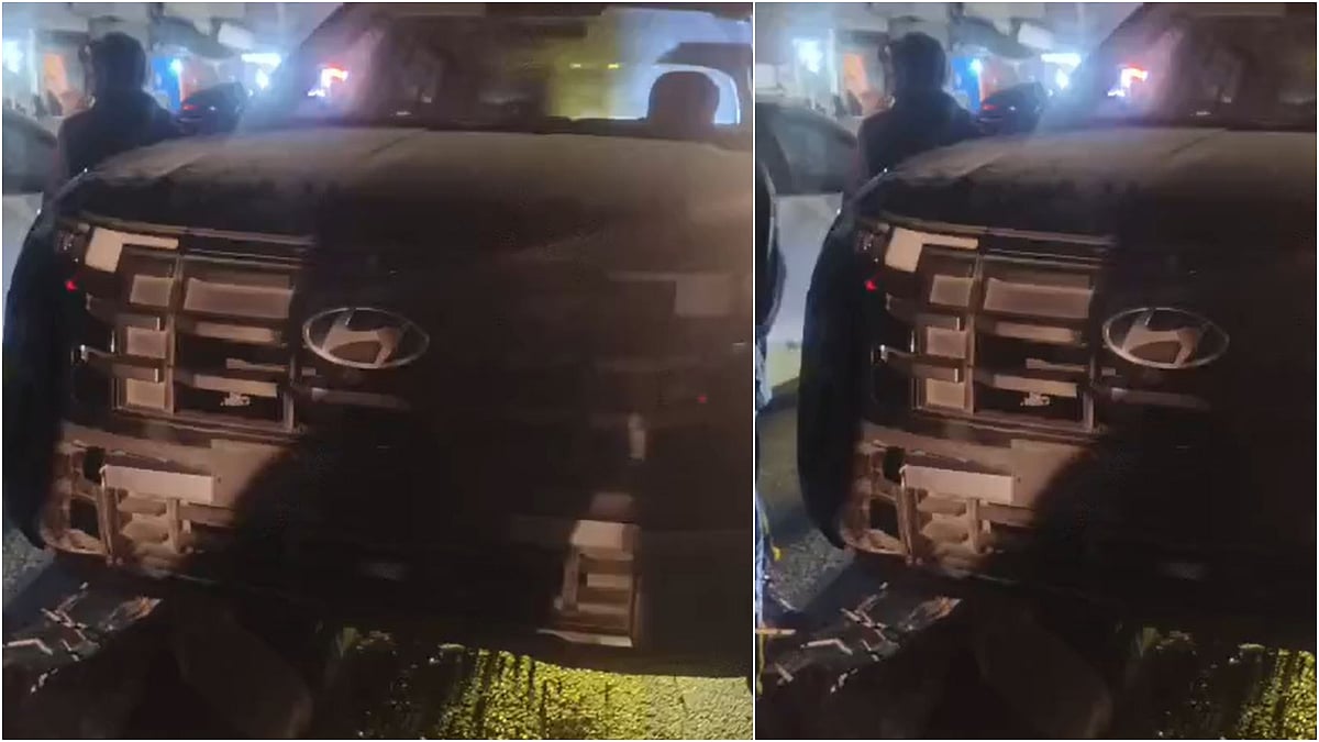 VIDEO: Samajwadi Party Leader Ambika Chaudhary Has Narrow Escape After Car Hits Divider In Ballia 