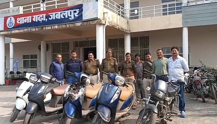 MP News: Jabalpur Police Bust Vehicle Theft Gang; 4 Arrested, 6 Bikes Recovered