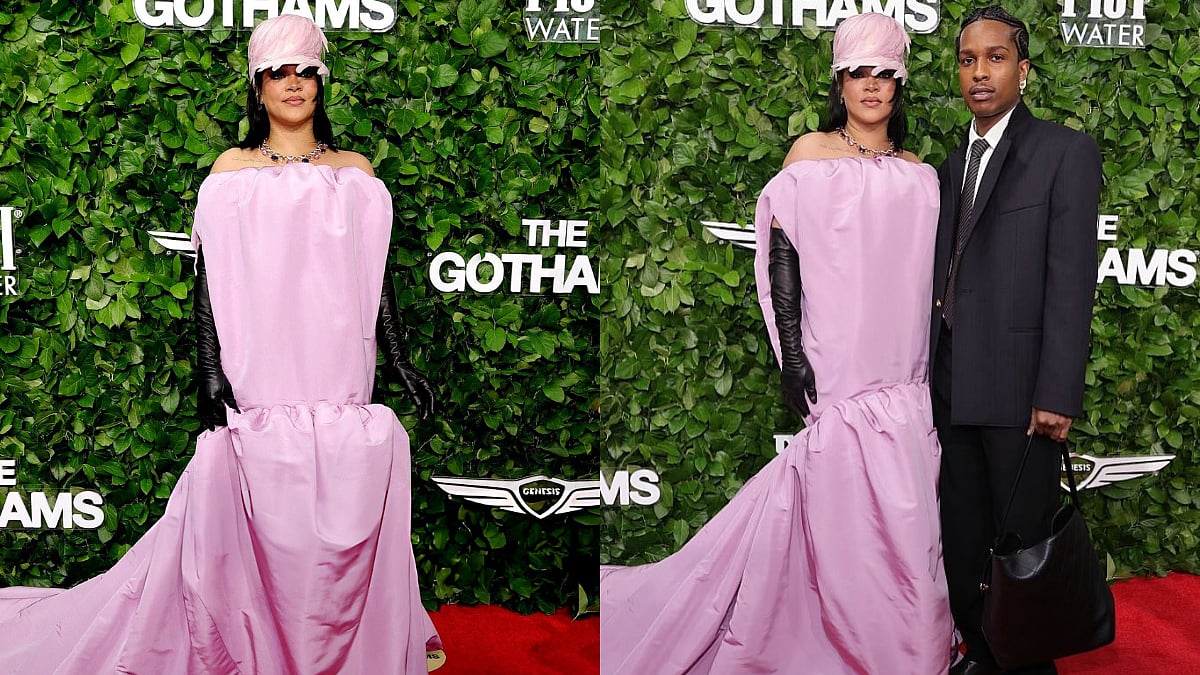 'Fire Your Stylist': Rihanna TROLLED For Wearing Dramatic Pink Gown & Feather Cap With A$AP Rocky, Fans Call Her 'Flamingo' 