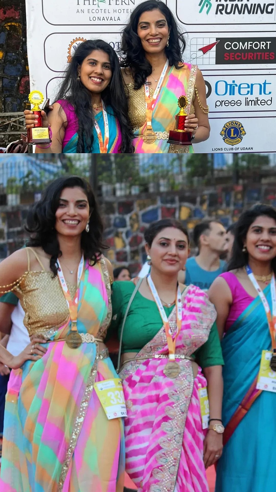 In Pics: Women In Sarees At Mumbai's Malad Walkathon