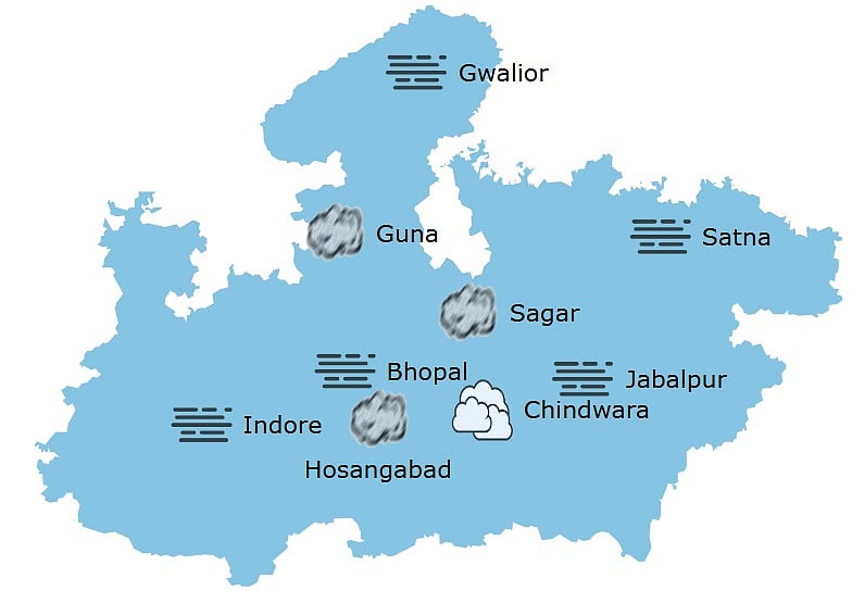 Weather in Madhya Pradesh at 10:30 am 