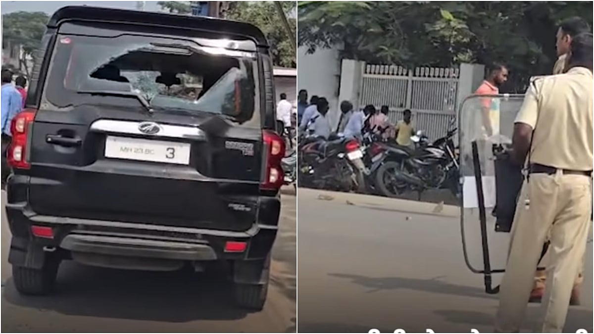 Maharashtra Local Body Elections 2025: Clash Between BJP And NCP Supporters In Gevrai, Vehicles Vandalised; Police Use Lathis To Restore Order 