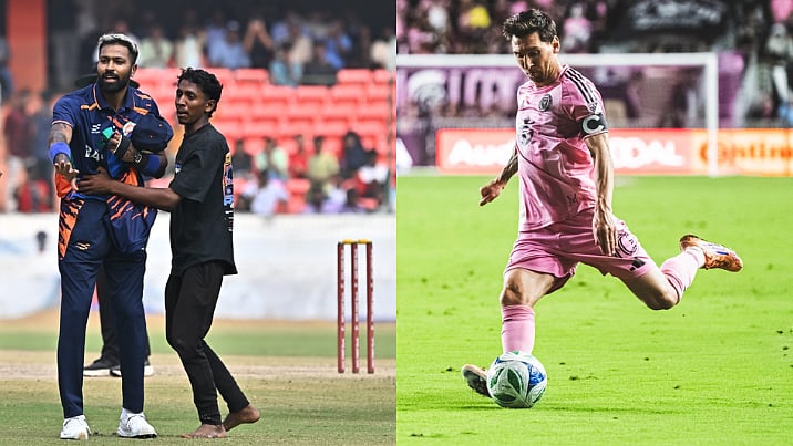 VIDEO: 11 Days Before Historic Messi Visit, Fan Breaches Security At Rajiv Gandhi Stadium To Touch Hardik Pandya's Feet 