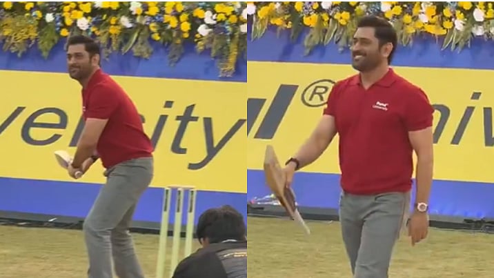 VIDEO: 'Dhoni, Dhoni' Chants In Vadodara As MS Dhoni Surprises Fans With Batting Glimpse 