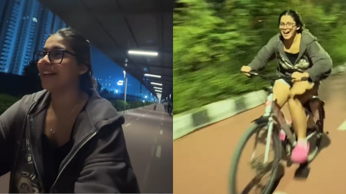 VIDEO: 2 AM Cycle Ride Of Hyderabad Woman Goes Viral, Netizens Call It 'Foreign Country'