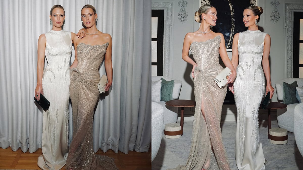 Princess Diana's Twin Nieces Stun In Crystal-Studded Gown By Indian Designer Gaurav Gupta 