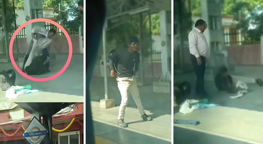 MP News: RPF Constable Kicks Disabled Man At Nagda Railway Station; Suspended Within Hours--VIDEO