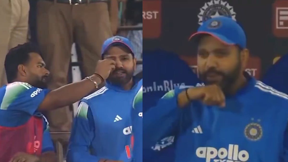IND vs SA 2nd ODI: Rishabh Pant Spots Rohit Sharma's Fallen Eyelash & Urges Him To Make A Wish Before South Africa's Run Chase; Video 