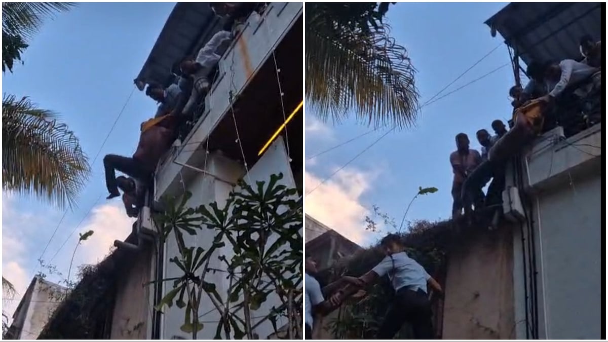 Pune: Pimpri-Chinchwad Fire Brigade Saves Youth Attempting To Jump From Building In Vallabh Nagar |...