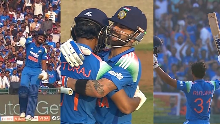 VIDEO: 'Virat Kohli Clone' Ruturaj Gaikwad ROARS In Raipur, Celebrates Maiden ODI Ton King Style! 