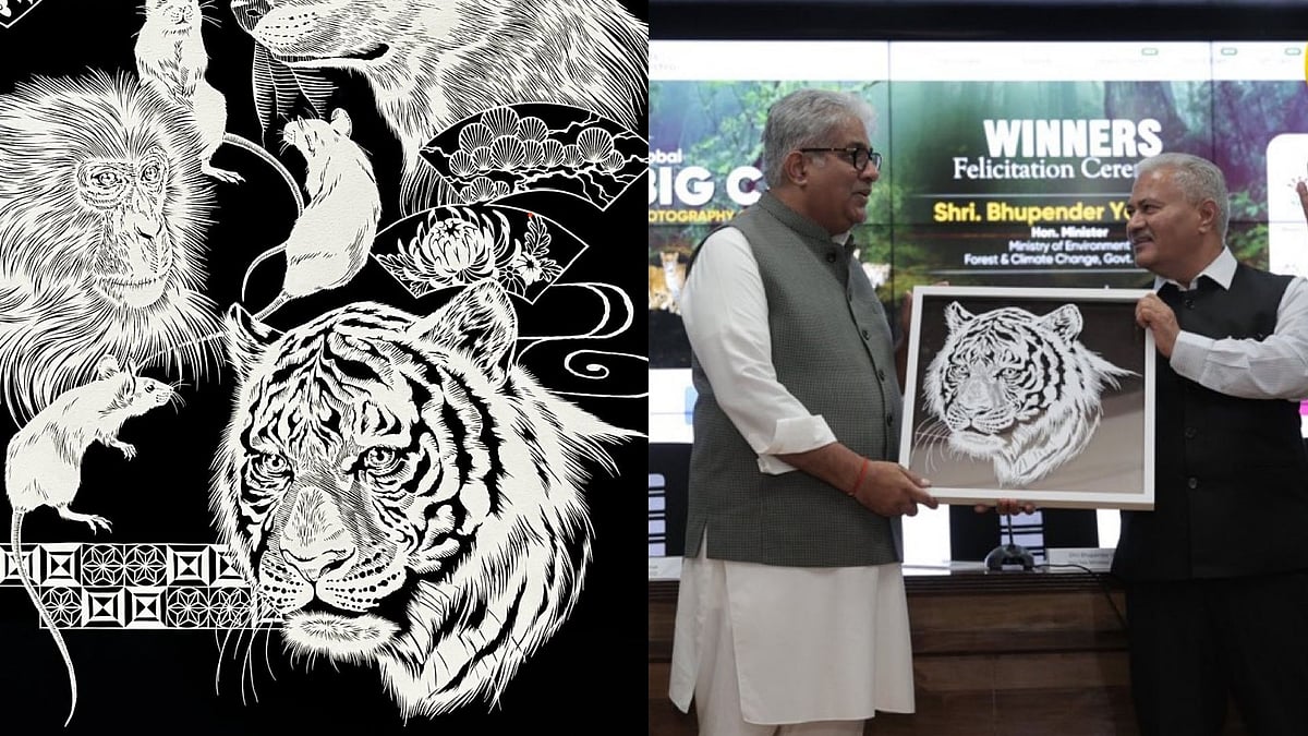 Japanese Artist Accuses Indian Creator Of Copying Tiger Art Gifted To Environment Minister Bhupender Yadav; Says, 'Received No Response' From Govt. 