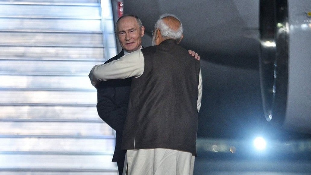 PM Modi Gives Warm Hug To Russian Prez Putin At Delhi Airport, Amid 'Cold' Relations With Washington