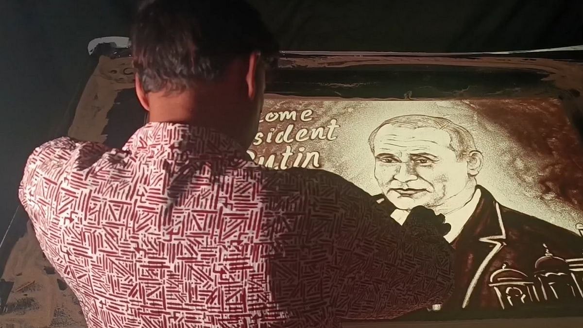 Odisha: Artist Creates Sand Animation To Welcome Russian President Vladimir Putin To India; Video 