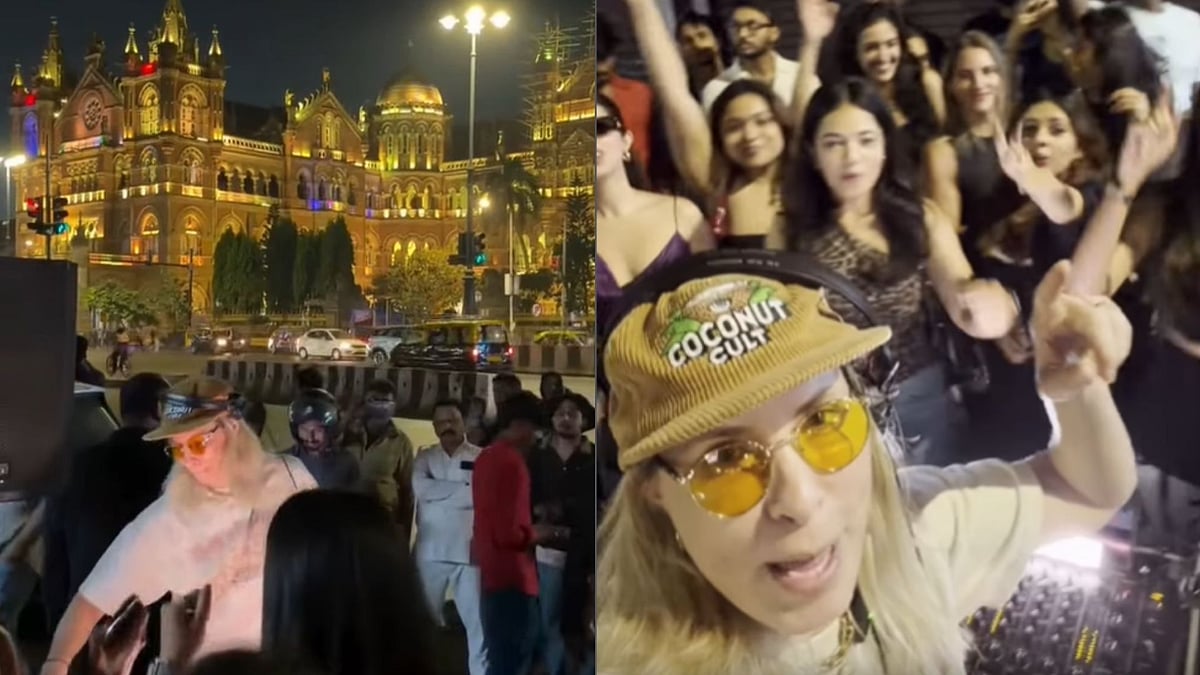Mumbai's CSMT Witnesses Surprise Techno Music Set Up By Canadian 'DJ Blond:ish'; Enthusiasts Join Near Aaram Vada Pav: Watch Video 
