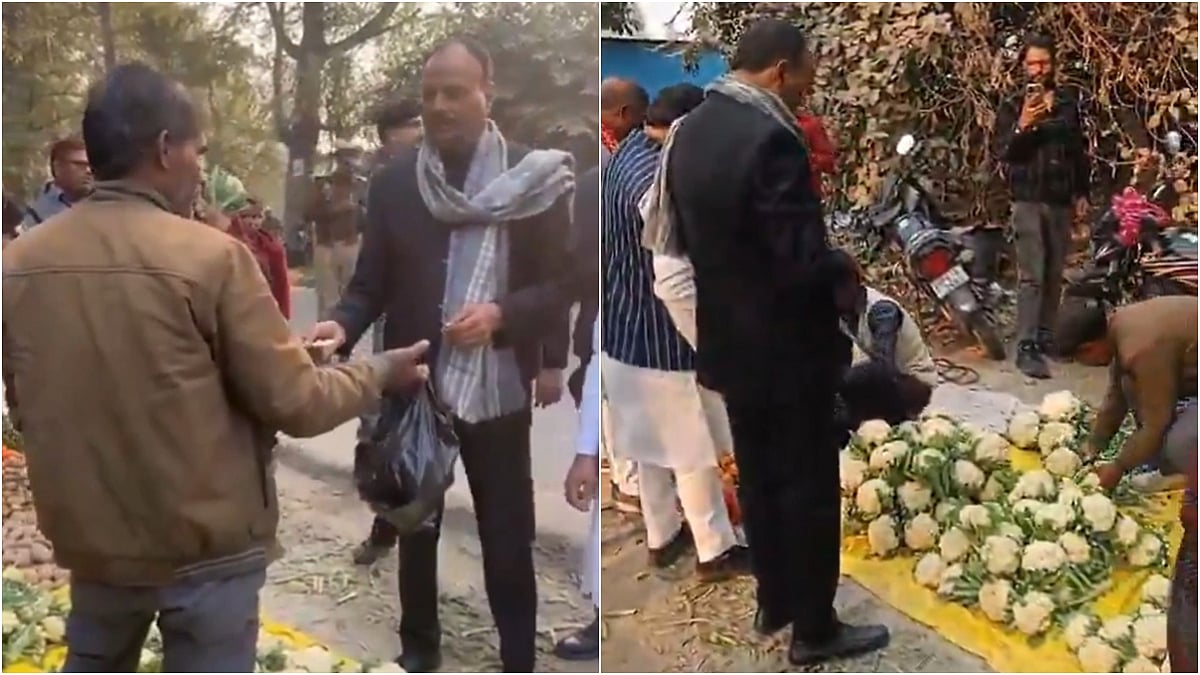 Uttar Pradesh Deputy CM Brajesh Pathak Stops Convoy, Buys Vegetables From Roadside Vendors In Barabanki - VIDEO Viral 