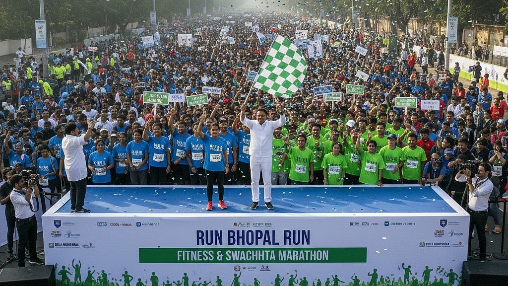 Bhopal News: Massive Participation In ‘Run Bhopal Run,' Promote Health & Cleanliness