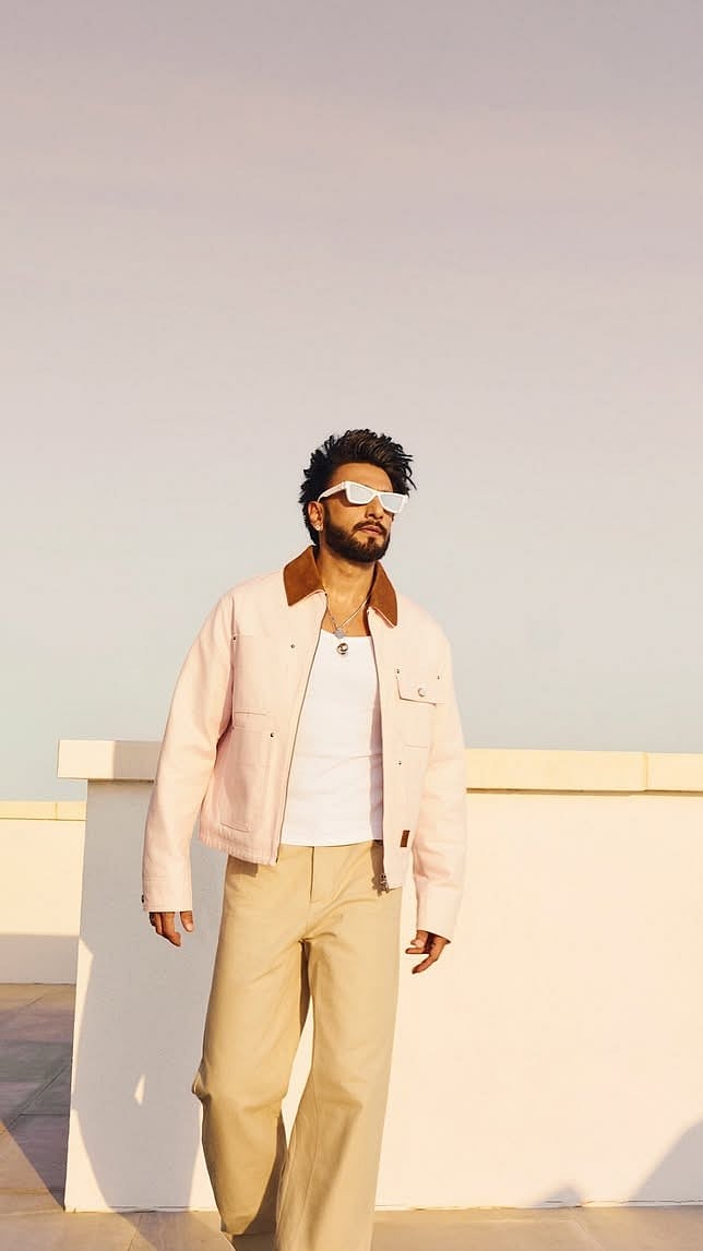 Ranveer Singh Styles Ganji With Cherry Blossom Jacket Worth ₹3.5 Lakhs; Look Is Proof That Pink Is New Chic Shade For Men