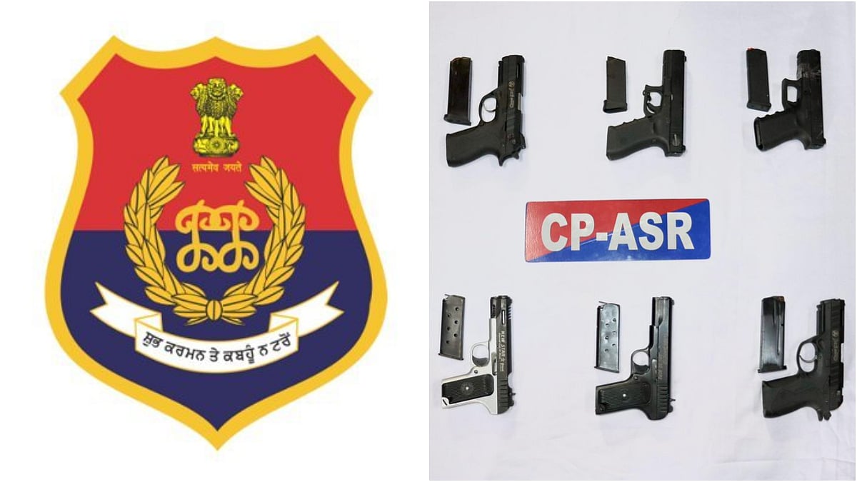 Punjab Police Bust Pakistan-Linked Arms Smuggling Module, Juvenile Among 6 Arrested With 6 Pistols In Amritsar | VIDEO 