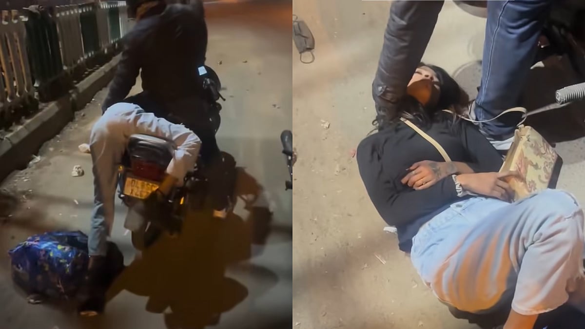 'Chhod Usko... Gira De': Onlooker Reacts As Intoxicated Woman In Delhi Falls Off Rapido Ride; WATCH | X @life_of_meera