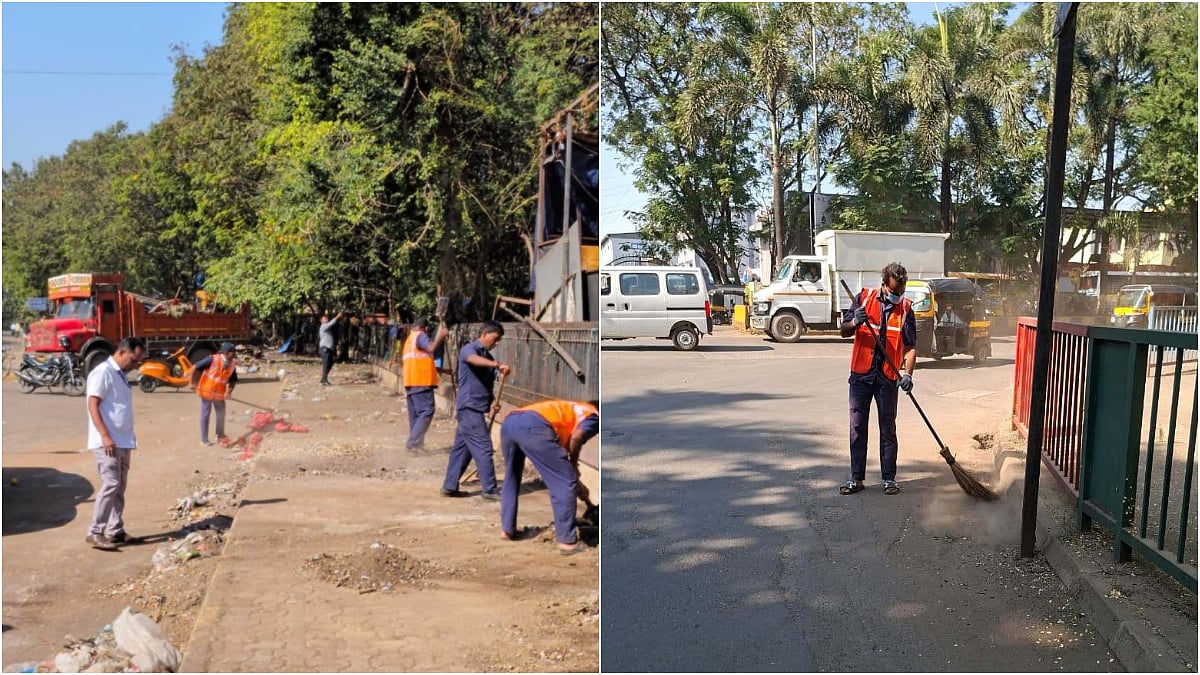NMMC conducts daily deep-cleaning in Sanpada, Digha, Ghansoli and Airoli to curb dust pollution | File Photo