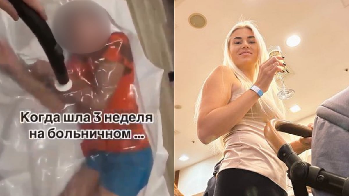 Russian Mom-Influencer Shockingly Packs Her Son In Giant Plastic Bag & Drains Air Out Of It, All To Seek Attention On Social Media; VIDEO | X @timeswmariana