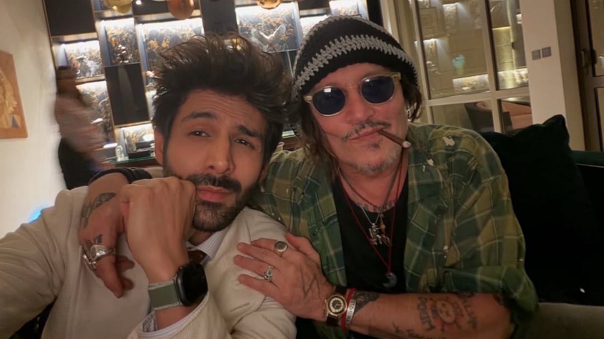 'Jack Sparrow X Rooh Baba': Kartik Aaryan Meets Hollywood Star Johnny Depp; Shares A Cool Picture
