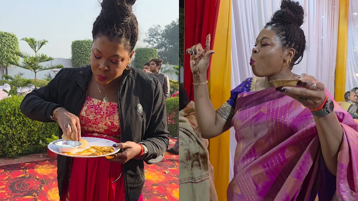 Qatar Woman At Indian Wedding Storms Pani Puri Stall, Lauds Indian Cuisins, 'Give Me All' | WATCH 