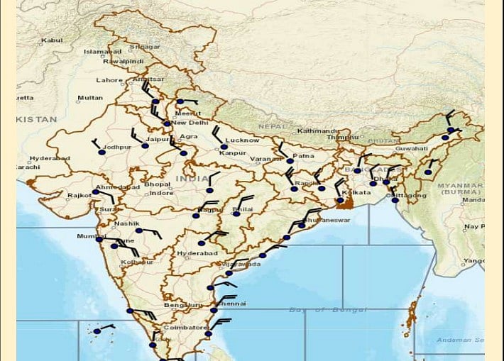 Weather systems affecting Madhya Pradesh at present
