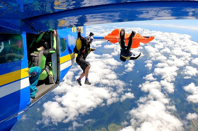Narrow Escape On Camera: Australian Skydiver Hangs On Aircraft After Parachute Tangles Mid-Air | WATCH | X