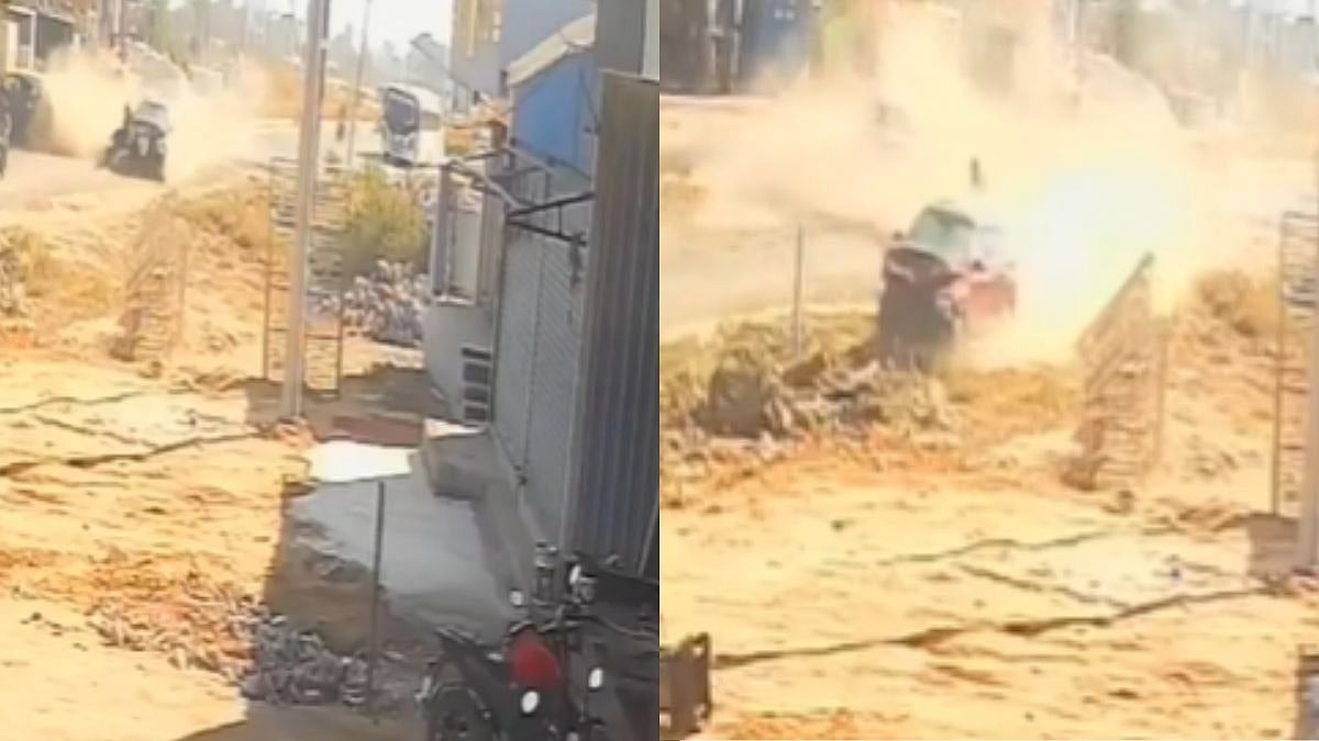 CCTV Captures Fatal Collision Between Car & Bike In Telangana's Patancheruvu; 1 Killed