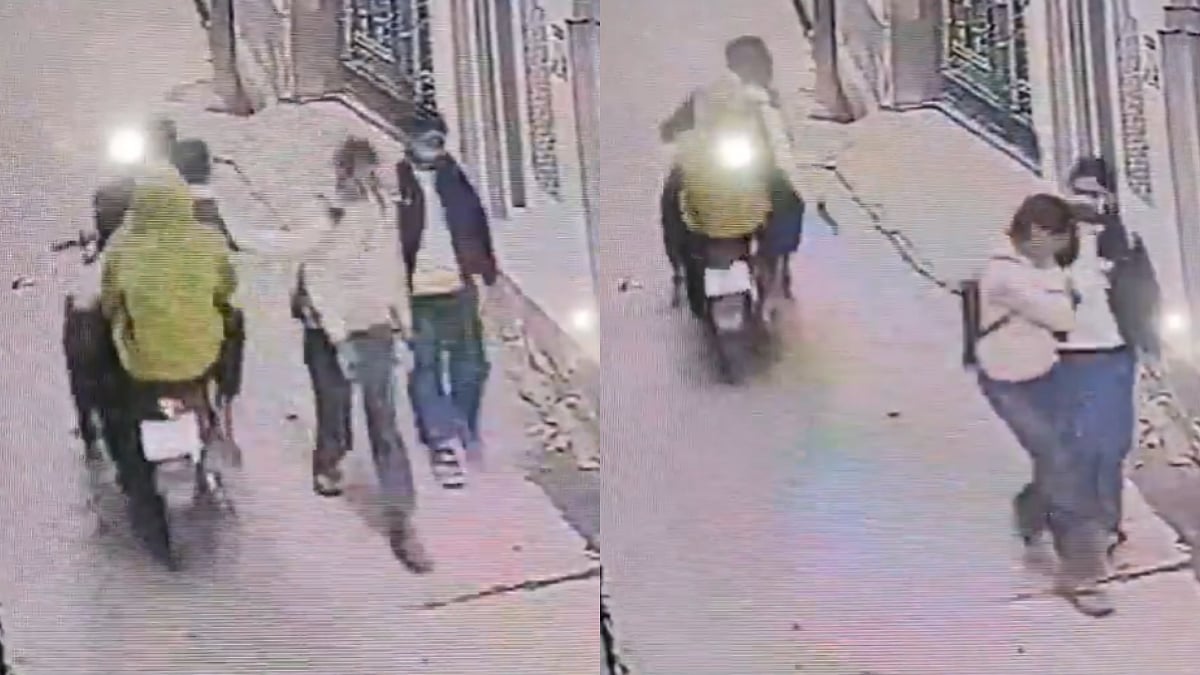 Assault Caught On Camera: Miscreants On Bike Slap Passerby Woman In UP's Hathras, Flees Away In Moments; VIDEO 