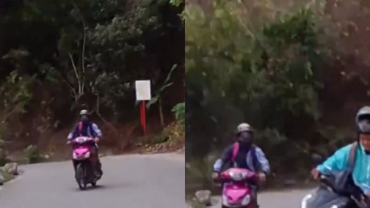 On Camera: Motorist Narrowly Escapes As Landslide Hits Talisay’s Camp 6 In Philippines; Road...