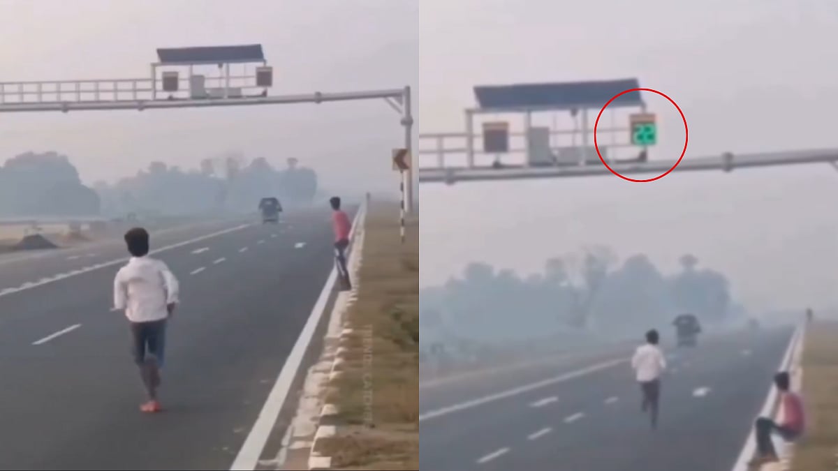 Young Boy Uses Speedometer To Track His Own Running Speed On National Highway; Video Goes Viral