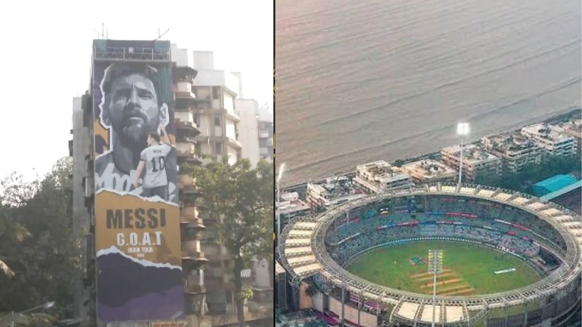 Mumbai Gears Up For Lionel Messi GOAT India Tour 2025! Graffiti Featuring Star Footballer Unveiled | VIDEO