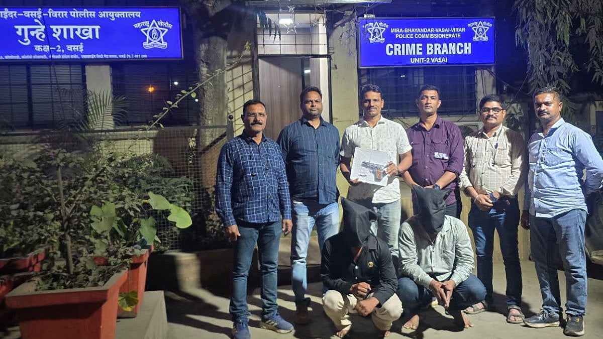 Palghar News: Vasai Crime Branch Unit-2 Arrests 2 Accused With Country-Made Pistol And Live Cartridges In Nalasopara 