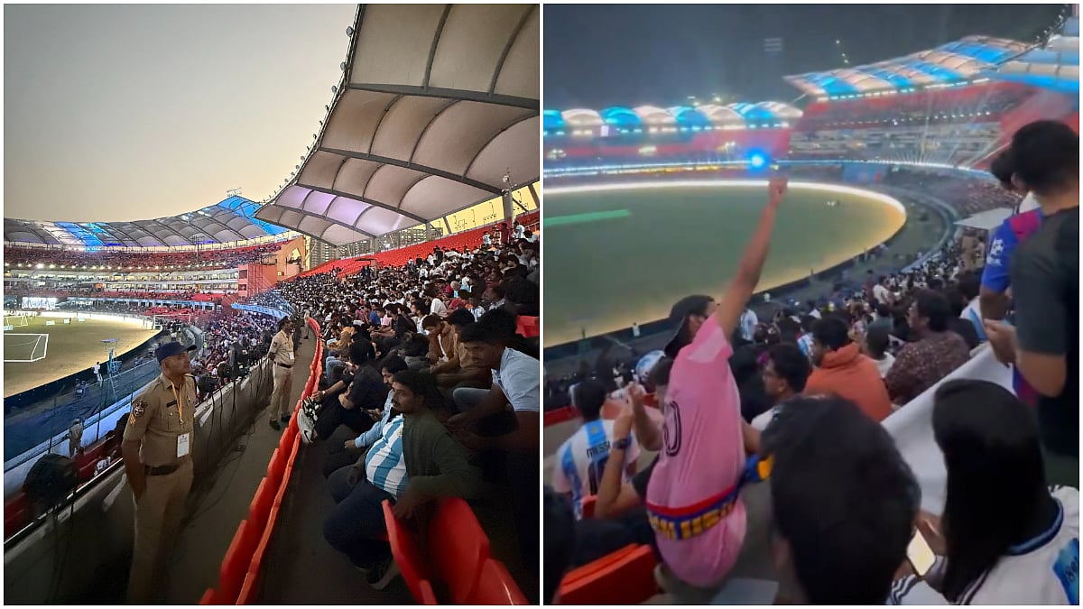 GOAT India Tour 2025: Around 40,000 Fans Chant 'Messi, Messi' At Uppal Stadium In Hyderabad Ahead Of...