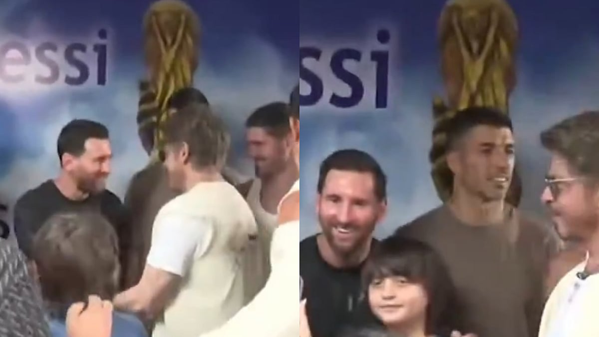 Shah Rukh Khan Meets Lionel Messi In Kolkata; Football Legend Clicks Picture With AbRam - Watch...