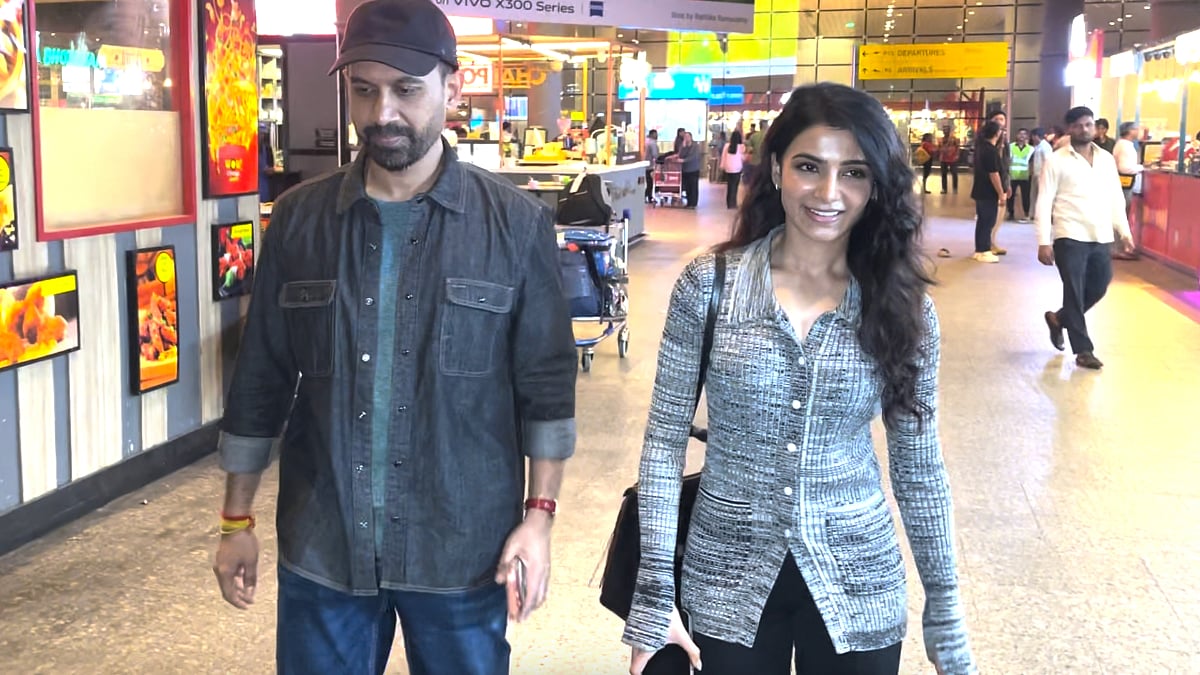 Newlyweds Samantha Ruth Prabhu & Raj Nidimoru Make FIRST Public Appearance At Mumbai Airport, Refuse To Pose Together For Paps – VIDEO 