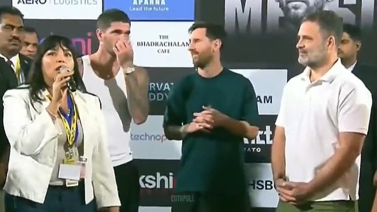 GOAT India Tour: Viral Video Claims Translator Called Rahul Gandhi 'PM' During Lionel Messi's Speech...