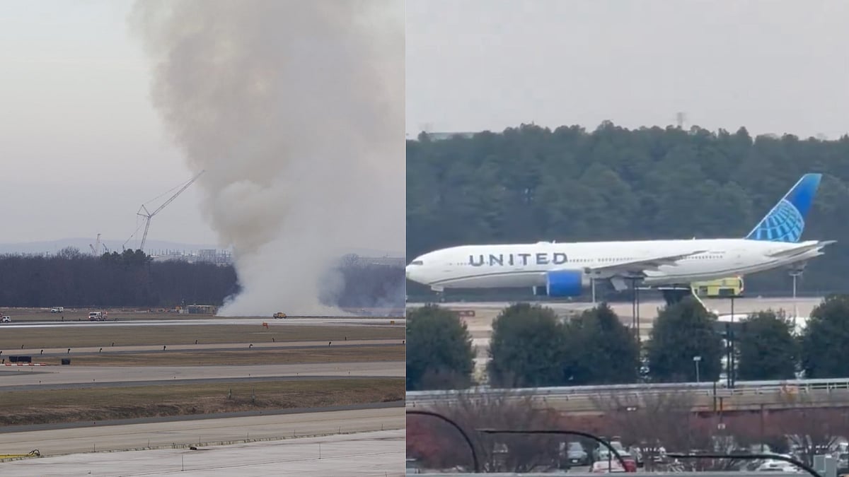 United Airlines Flight Bound For Tokyo Returns To Dulles After Engine Failure Sparks Brush Fire Near...